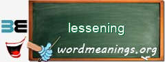 WordMeaning blackboard for lessening